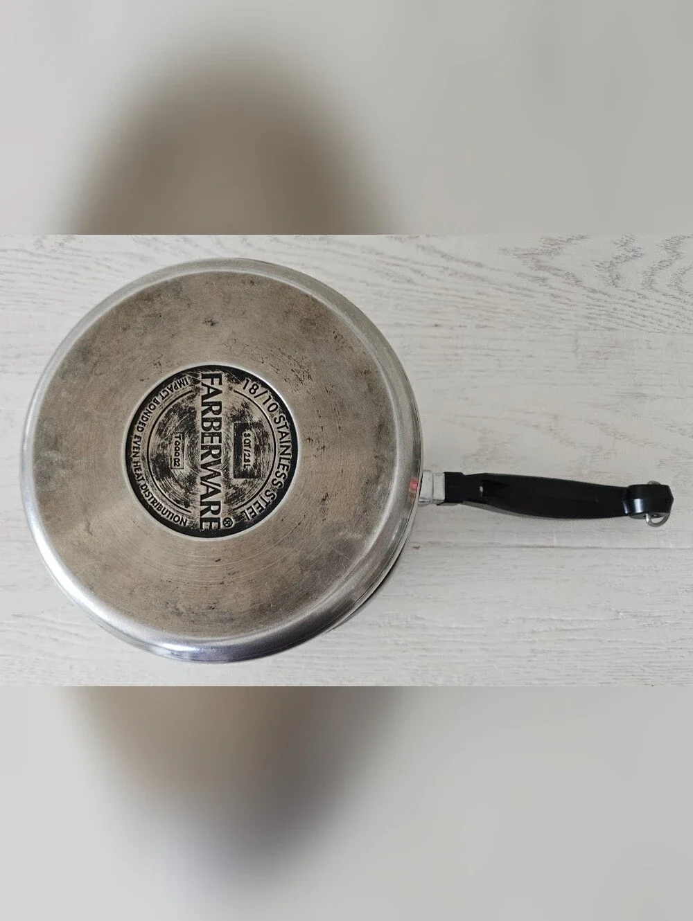 Vintage Farberware 3 Qt Stainless Steel Aluminum Clad Pan Pot w/Lid